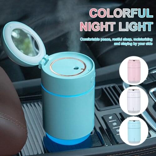 Car Air Humidifier Aluminium Alloy 400ML With LED Light For Auto Armo Home Office Accessories Car Air Humidifier
