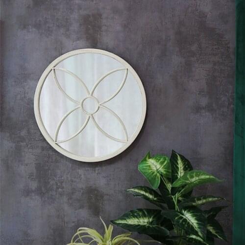 European Style Iron Hanging Mirror Furniture Decorative Mirror Background Wall Mirror Creative Mirror Living Room Decoration