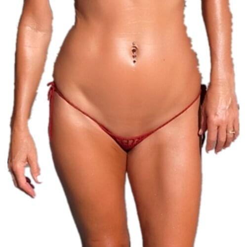 Women Sexy Crochet Bikini Bottom Boho Thong Swimwear Handmade Swimsuit Knitting Shorts