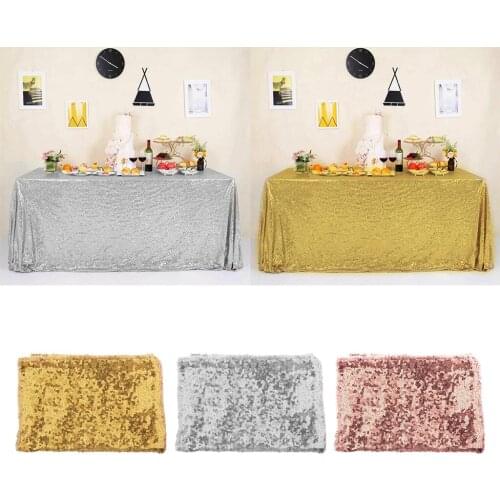 1m X 1.6m Sequin Tablecloth Wedding Rectangle Sparkly Sequins Backdrop