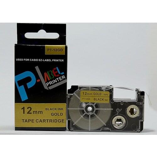 1PK high quality compatible for XR-12GD 12mm black on Gold for EZ-label printers KL-60, KL-60SR