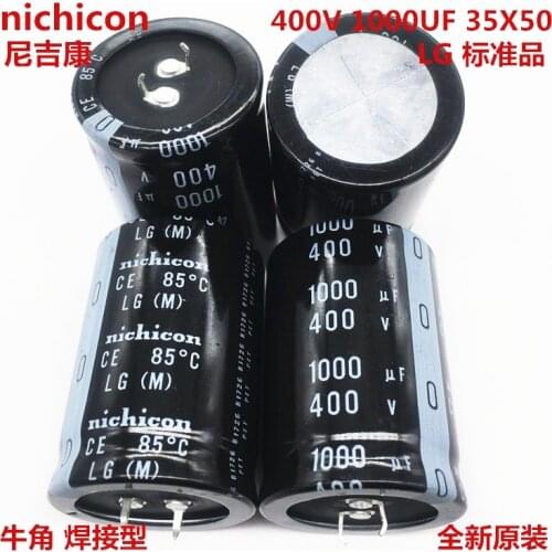 2PCS/10PCS 1000uf 400v Nichicon LG 35x50mm 400V1000uF Snap-in PSU Capacitor
