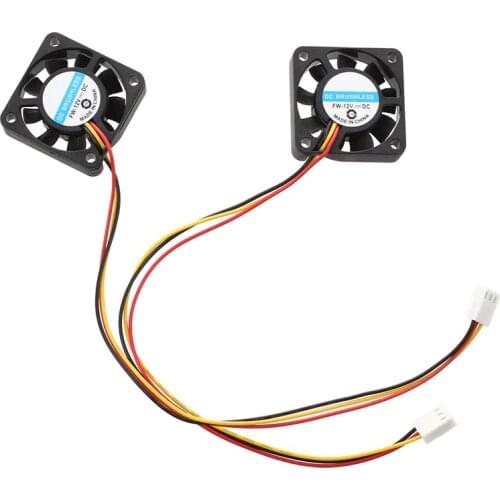 2 Pcs 3 Pin 40mm Square PC Computer Cooling Fan DC 12V Black for video card Mini Cooling Fan radiator For Dropshipping