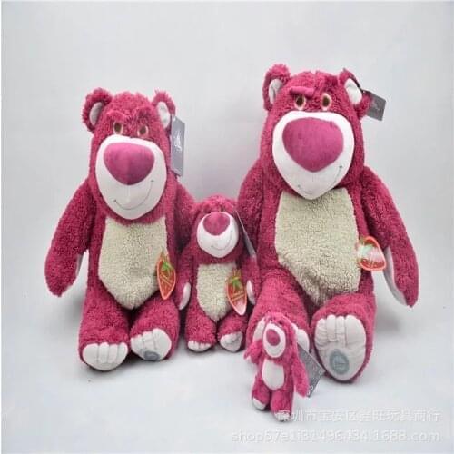 25cm=9.8'' Toy Story 4 Lotso Hugging Bear Stuffed Strawberry Bear Soft Toys for Children Kids Gift