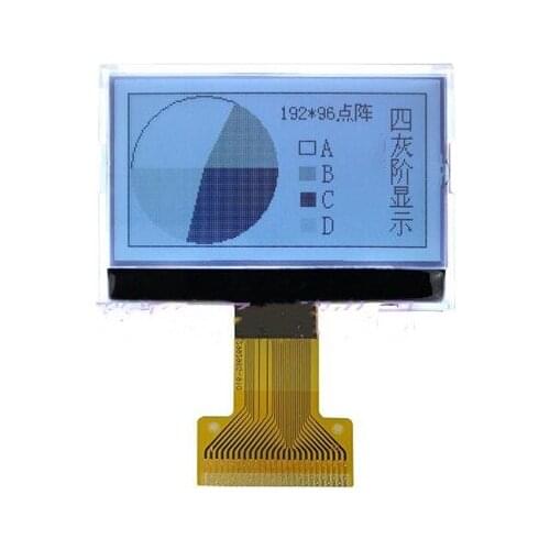 26PIN COG 19296 LCD Screen ST75256 Drive IC White Backlight SPI/Parallel Interface