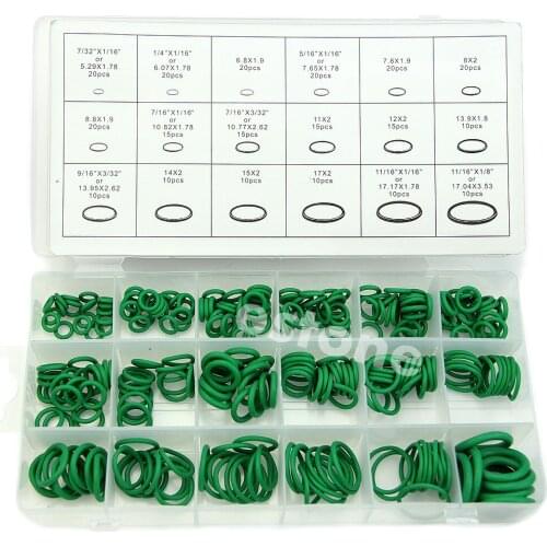 Green 270Pcs 18 Sizes O-ring Kit Metric O ring Seals Nitrile Rubber