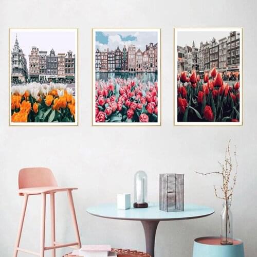 3PCS DIY Coloring By Numbers flower Handpainted Gift Painting By Numbers On Canvas Oil painting by numbers For Home Decoration