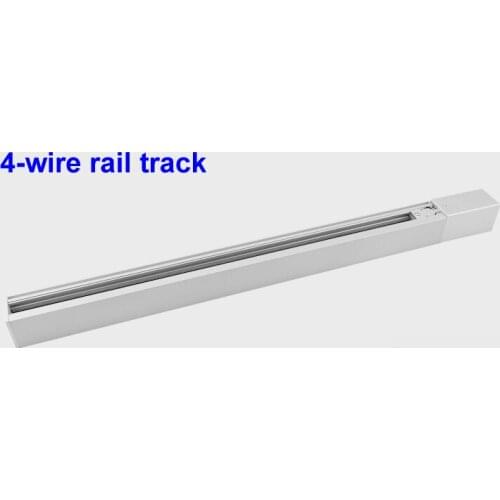 1m 4-Wire LED track rail,Track light rail connectors,Connections for wires,Commercial track lighting fixtures