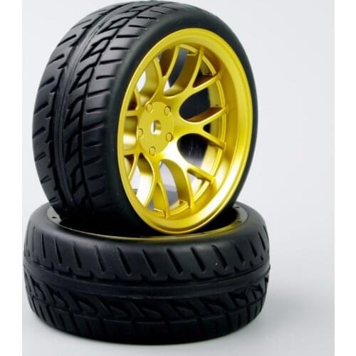 4 pcs/set hot RC car accessories 1/10 tires & wheel rim 12mm hex fit for HSP HPI RC 1:10 on-road RC car KF/DHG+PP0150 parts