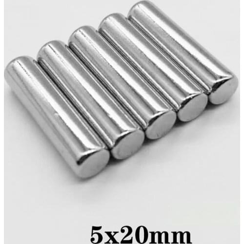 5~150PCS 5x20 mm Rare Earth Magnets Diameter 5x20mm Small Round Magnets 5mm X 20mm Permanent Neodymium Magnets strong 5*20 mm