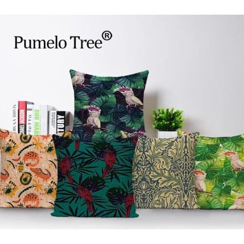 Abstract Pillow Cases Animal Parrot Covers for Pillows Linen 45x45cm Cushion Covers for So Modern Home Decoration Cushion Covers