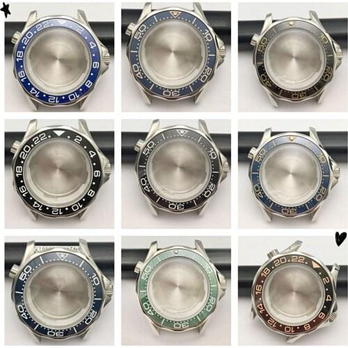 Watch accessories stainless steel 41mm case mens watch case fits ETA 2836 2824 MIYOTA 82 series MINGZHU2813 movement