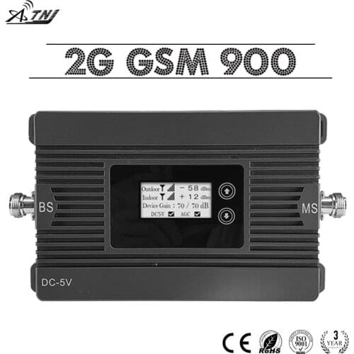 ATNJ 2G Talk Voice GSM 900 Cellphone Signal Repeater 80dB Gain 2G GSM 900MHz Mobile Phone Booster With LCD DIsplay GSM Amplifier
