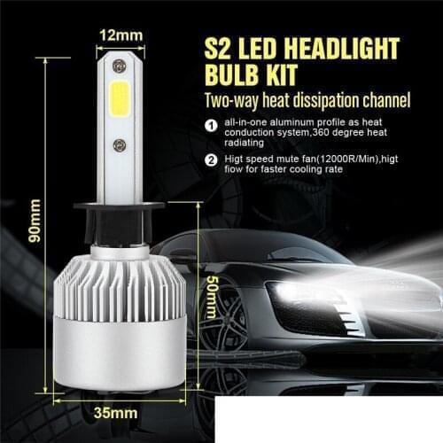 1 Pair Auto Headlight Bulbs Lamp led лампы hb4 9006 с обманкой Auto Car High Low Beam 6500K 12V Head Light Visture Restoration
