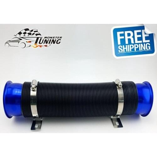 Free Shipping Universal 76mm Turbo Multi Flexible Air Intake Pipe exhaust pipe Ventilation expandable Cold air intake kit