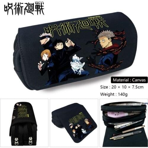 Anime Jujutsu Kaisen Yuji Itadori Cartoon Pencil Case Large Capacity Pen Box Pouch Cosmetic Makeup Bag Gift