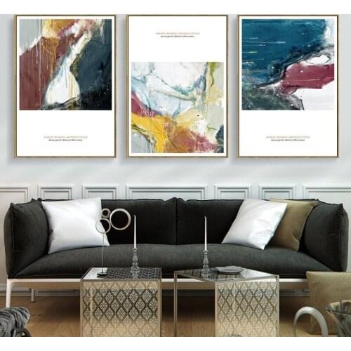 Decorative Painting Nordic Abstract Hotel Club Cafe Simple European and American Canvas Core Frameless Decorations
