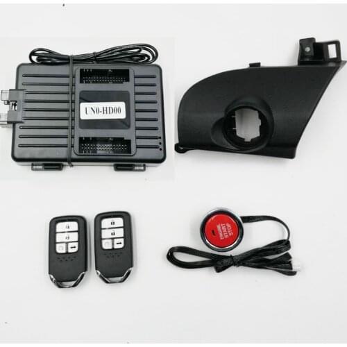 For Honda Accord 8 Generation Add Push Button Start Stop Car Alarm Remote Key Control and PKE Keyless Go System with Panel