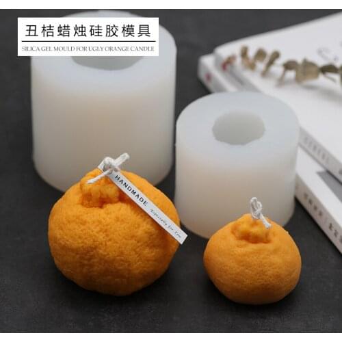 Orange Shape Candle Mold Silicone Soap Making Mould DIY Fondant Cake Decorating Tools Handmade Clay Craft Plaster Decoration