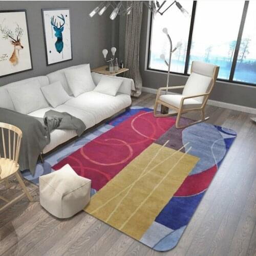 Geometric color Carpets Living Room Bedroom Decor Carpet And Rugs kitchen bathroom water uptake Antiskid Tapete Soft Floor Mat