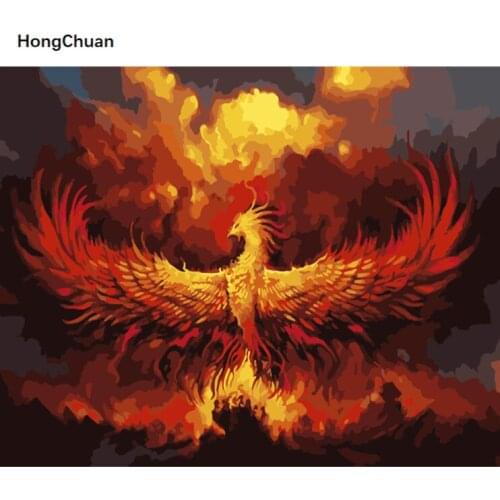 Fire Phoenix Bird Mural Fast Delivery 5D DIY Square/Round Diamond Embroidery Mosaic Diamond Painting Home Decor CrossStitch Gift