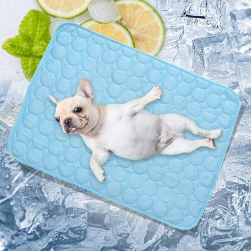 Dog Mat Cooling Summer Ice Pad Washable Breathable Blanket Sofa Puppy Floor Bed Mat For Small Medium Large Dogs Cat Pet Supplies