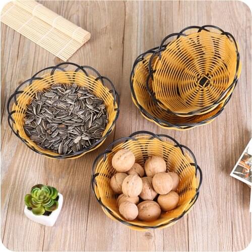 Creative 1 Pcs Fruit Plate Basket Living Room Plastic Snack Plate Fruit Plate Candy Basket Kitchen Vegetable Basket