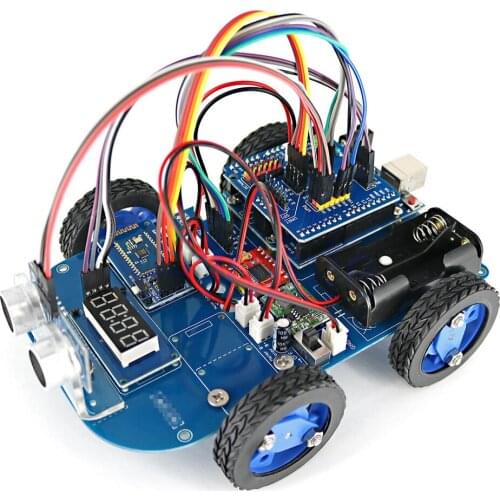 MLLSE N20 Gear Motor Toy 4WD Bluetooth Controlled Smart Robot Car Kits Fit for Arduino AA2784