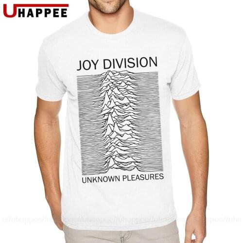 Plus Size White Joy Division Tee Shirt for Men Hip Hop Short Sleeved Men T Shirts Wholesale 90s Clothing