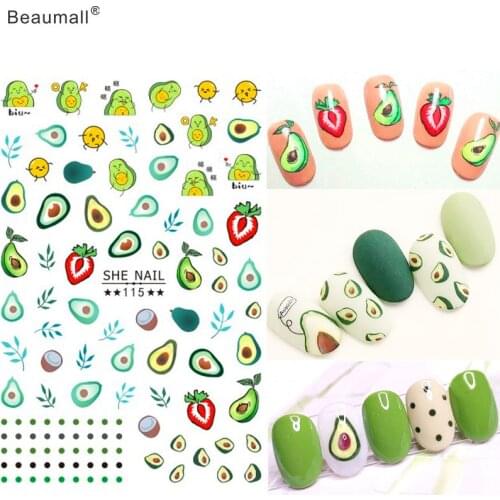 Fruits Nails Art Manicure Back Glue Decal Decorations Nail Sticker For Nails Tips Beauty