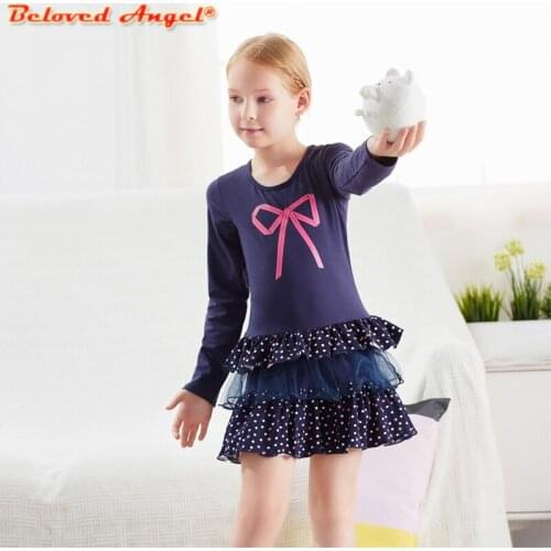 Brand New Baby Girl Dresses Cartoon Kids Dresses Baby Girls Clothes Christmas Vestidos Girls Dresses Long Sleeve For 3-8 Year