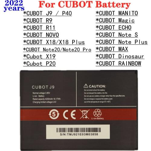For Cubot J9 , Cubot P40 AUCC Phone Battery High Quality Replacement Batteries 4200mAh