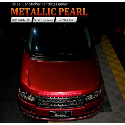 CARBINS Film Metallic Pearl Candy Red Colors Fleet Graphic Vinyl Wrapping for Super Sport Cars