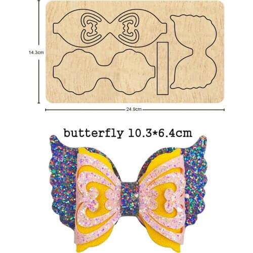 Bow Cutting Dies 2020 New Die Cut&Butterfly 3 Types Bow-knot wooden dies Suitable for Common Die Cutting Machines on the Market