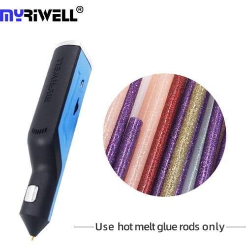 Myriwell Professional 3D pen Glue stick USB charging Hot Melt Glue Gun The Best Gift RS-100A best sellers silk fixing tool
