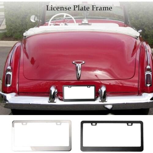 License Plate Frame US-Canada Autos Universal License Plates Covers Set for Standard Cars Front and rear License Plates Aluminum
