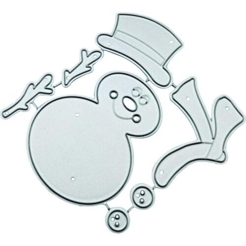 Christmas Snowman with Scarf Hat Metal Cutting Dies Stencil DIY Scrapbooking Album Paper Card Template Embossing Mold