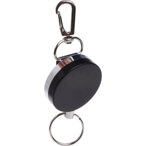 Fishing Zinger Retractor Key Ring Reel Holder Retractable Steel Cable Accessory