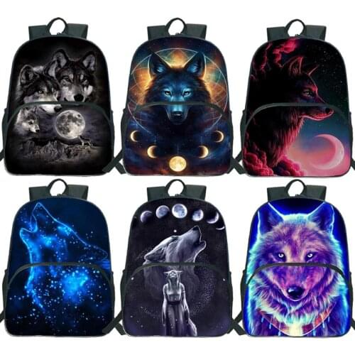 3D Animal Lion Wolf Backpack Boys Schoolbag Girls Bookbags Kids School Rucksack Casual Travel Mochila Childrens backpack gifts