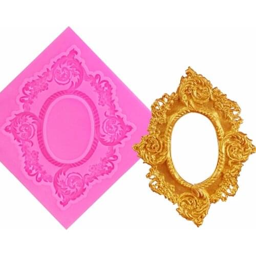 Flowers Figure Silicone mold Photo frame Cake Decoration Supplies Fondant Mold cooking tools Festive & Party Supplies T1148