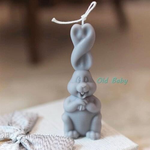 Rabbit Silicone Mold Silicone Mold for Aromatherapy Candle Fancy Candle Making Rabbit Mold