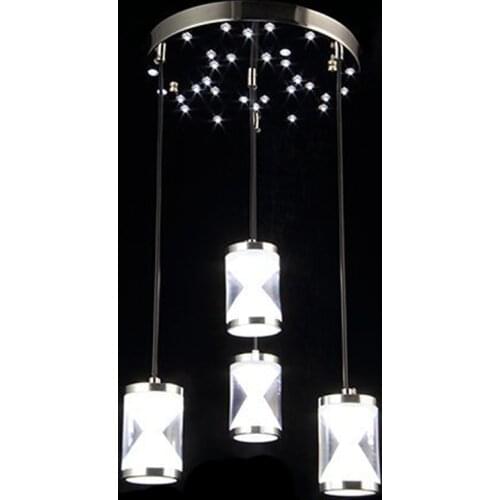 LED restaurant chandelier three modern simple chandelier creative dining room lights fashion pavement table lamp hourglass lamps