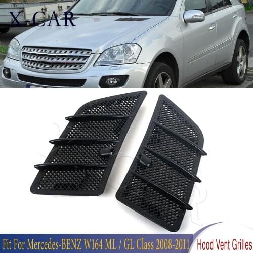 X-CAR Car Front Hood Vents Grilles Air Flow Intake Hoods For Mercedes BENZ W164 ML / GL Class 2008 2009 2010 2011 1648804405