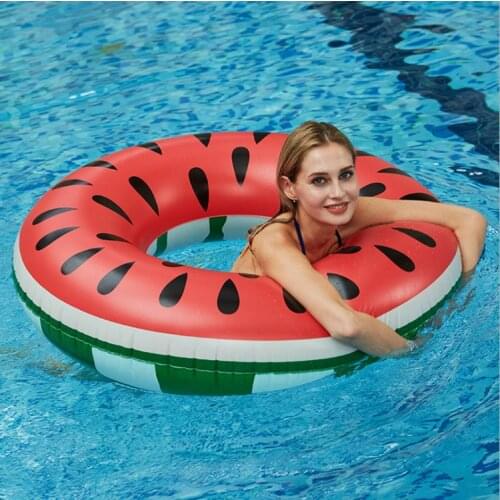 120cm Watermelon Inflatable Swimming Ring Pool Float Circle For Adult