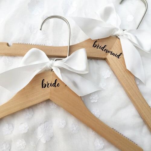 2cm Height Vinyl Sticker For Wood Bridal Party Decals Personalized Bachelorette Party DIY Vinyl No Hanger Bride Groom Gift