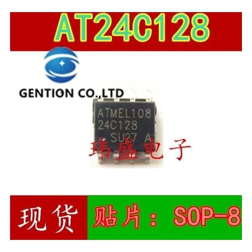 20PCS 24C128 AT24C128 memory chip IC, LCD power supply/driver board promises SOP8 in stock 100% new and original