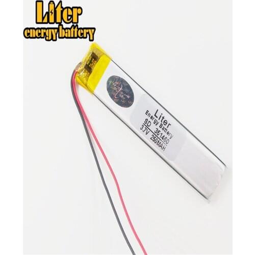 3.7V lithium Shinco Shinco X6 351460 250MAH MP3 recorder camera pen