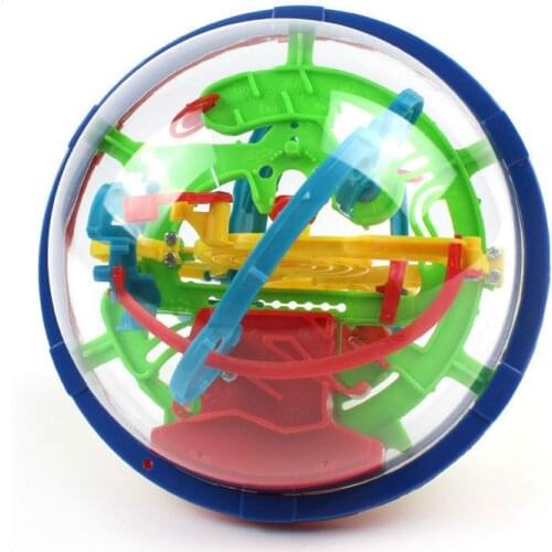 3D Puzzle Ball Magic Intellect Maze Ball 100 Steps Labyrinth Sphere Globe Educational Toy IQ Balance Logic Ability Game for Kids