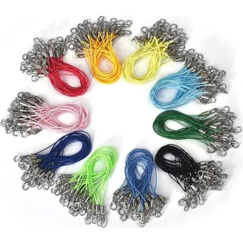 50pcs Lanyard Lariat Strap Cords Lobster Clasp Rope Keychains Hooks Mobile Set Charms Keyring Bag Accessories Key Ring