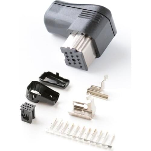 Audio Input AUX Plug with 12 Pin for Pioneer Head Unit CD/Radio IP-BUS Sockets Modified DIY Assembly Connector